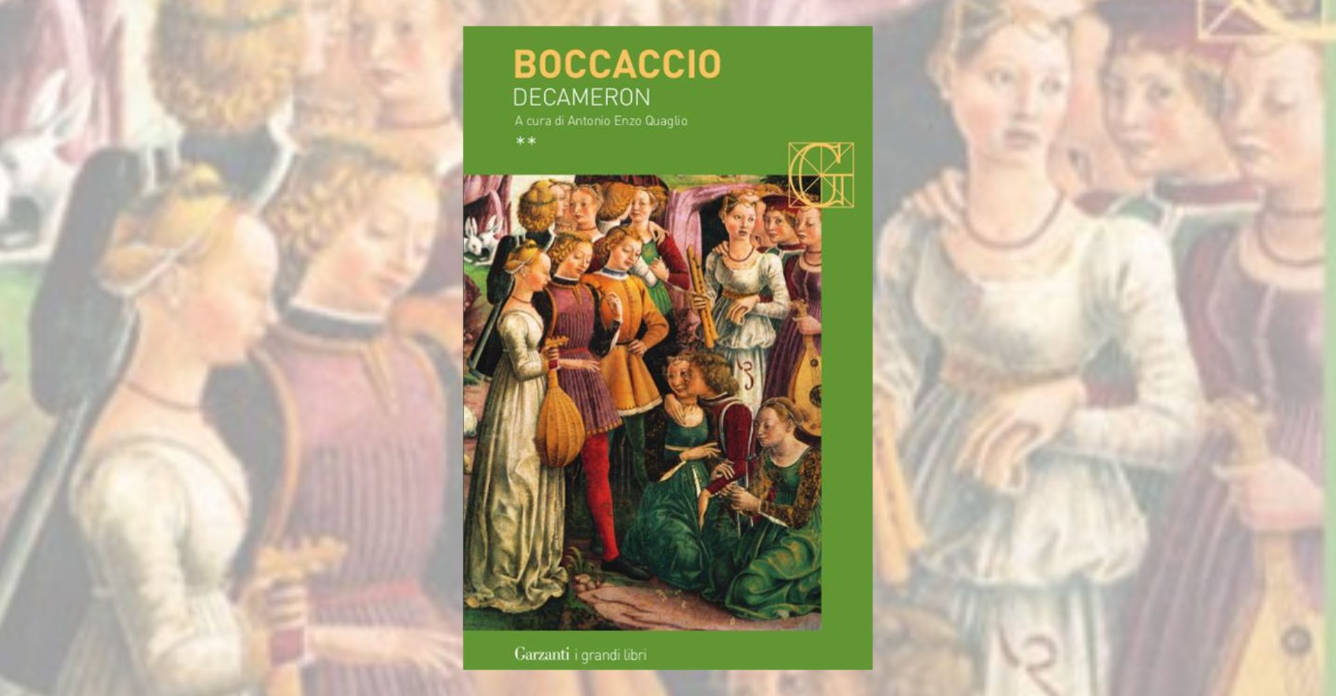 La copertina del Decameron di Giovanni Boccaccio