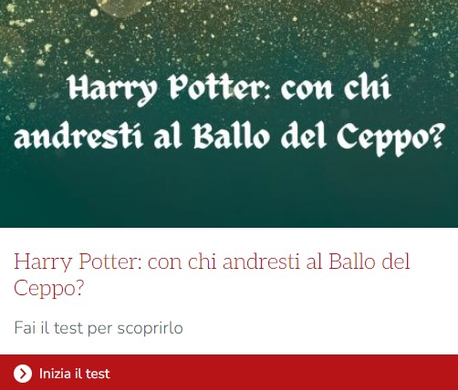 test harry potter ballo del ceppo