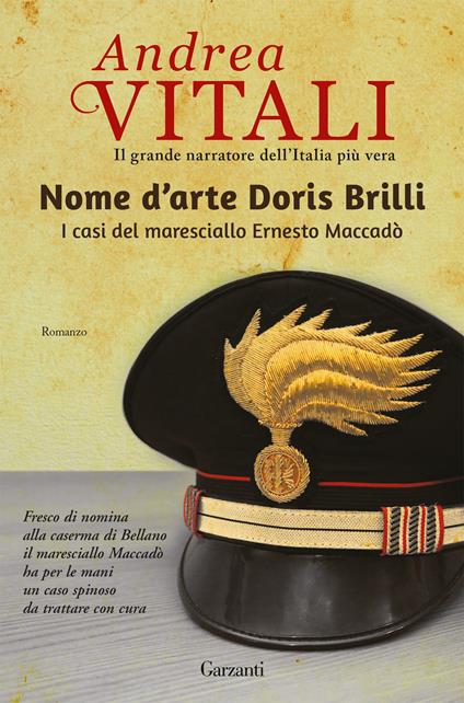 Copertina del libro Nome d'arte Doris Brilli di Andrea Vitali, uno dei cozy crime italiani più letti negli ultimi anni