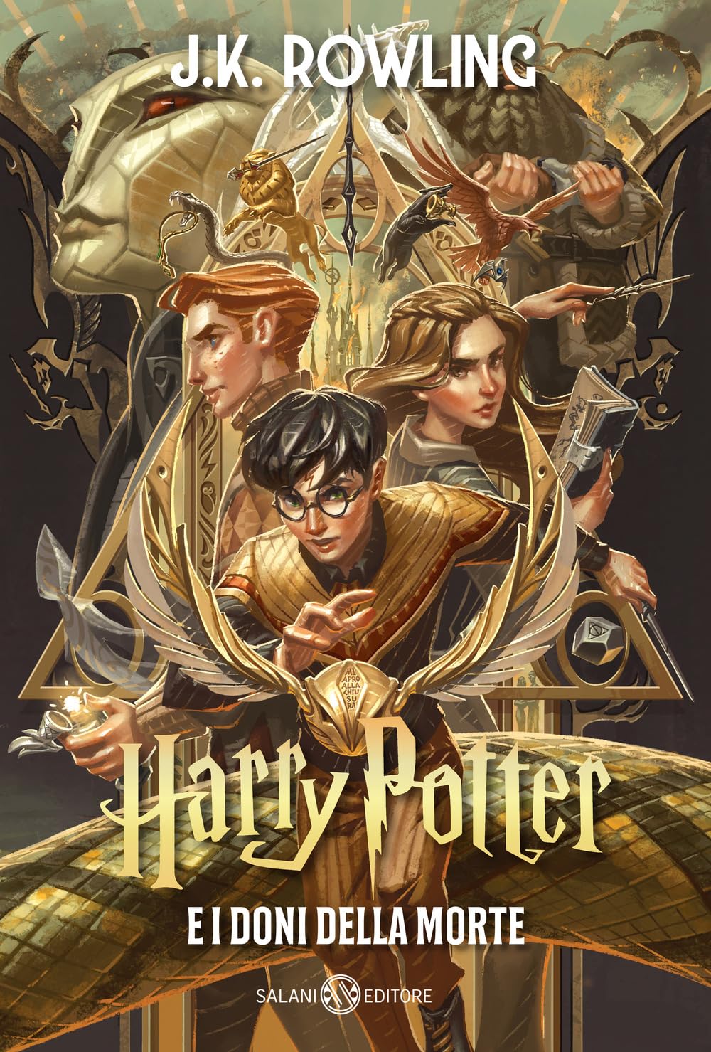 Harry Potter e i doni della morte di J.K. Rowling, la copertina del libro