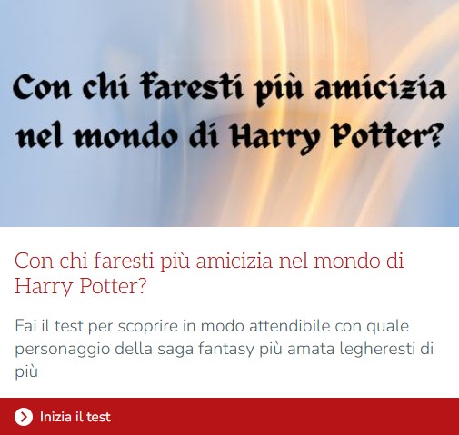 test amico harry potter