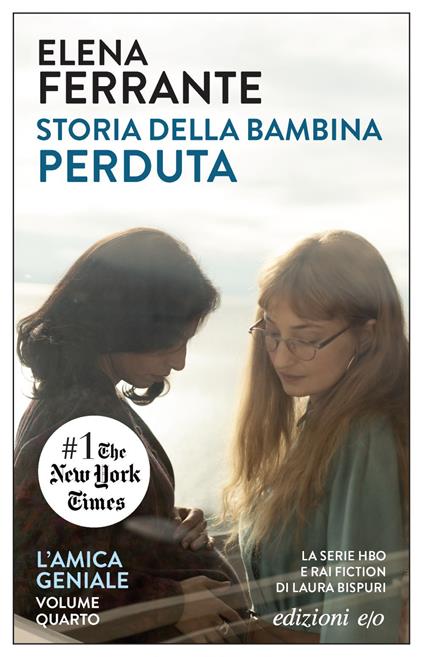 Copertina del romanzo "Storia della bambina peduta", ultimo capitolo della tetralogia di Elena Ferrante