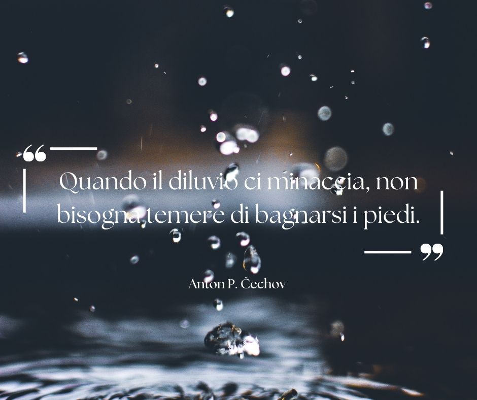 Una delle frasi sulla pioggia pronunciate da Anton Cechov