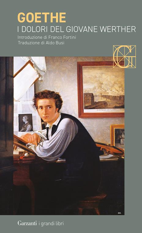 Copertina del libro I dolori del giovane Werther di Johann Wolfgang Goethe, esempio di romanzo appartenente al movimento del Romanticismo