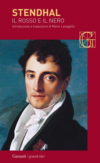Copertina del libro Il rosso e il nero di Stendhal, esempio di romanzo appartenente al movimento del Romanticismo
