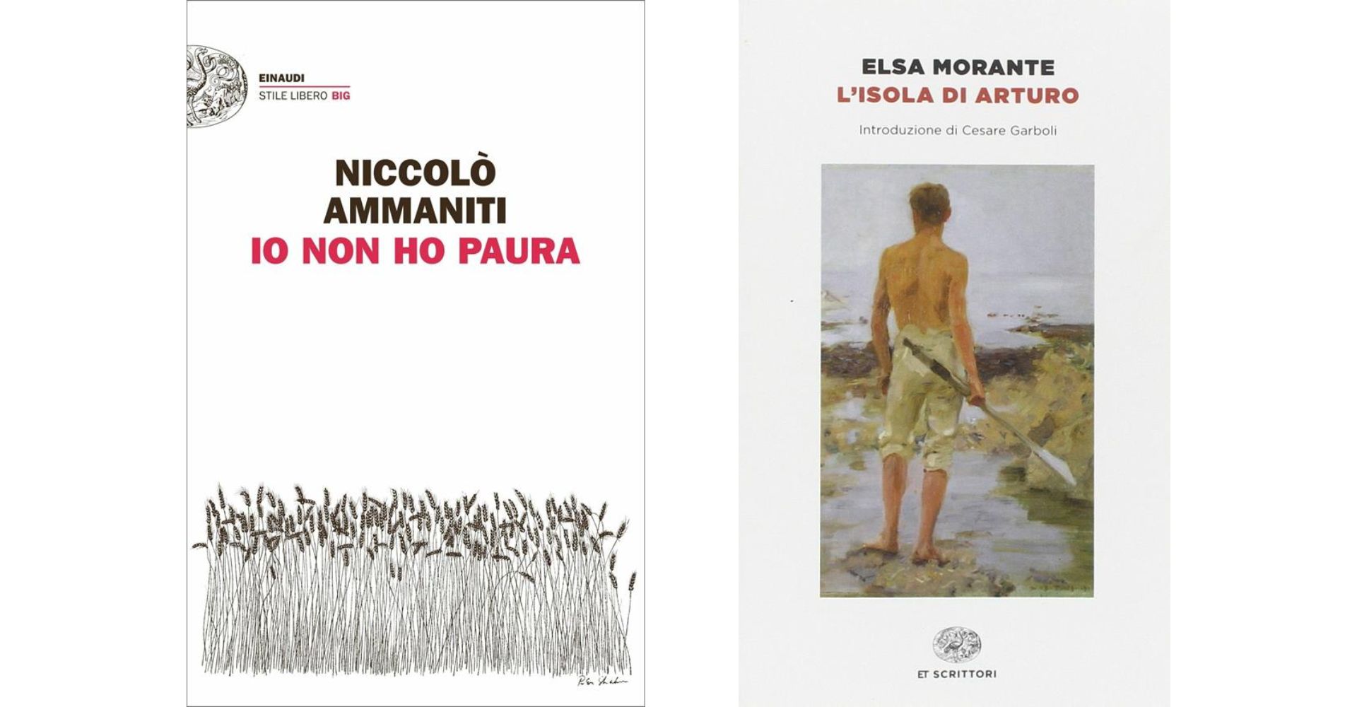 libri estate Io non ho paura e L'isola di Arturo