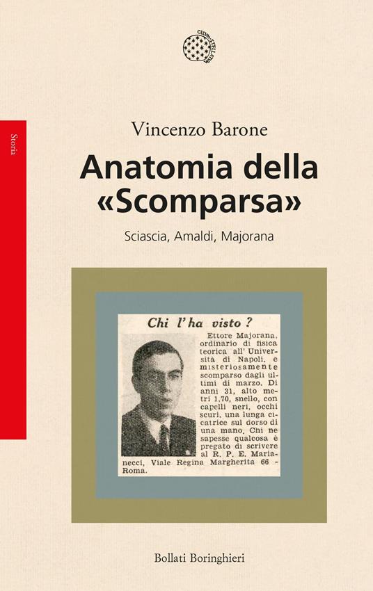 Anatomia della "scomparsa" di Vincenzo Barone, libri ultime uscite ottobre 2025 