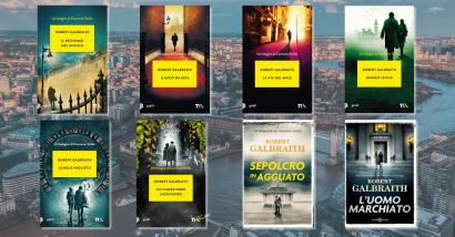 I libri di Robert Galbraith (pseudonimo di J. K. Rowling) con Cormoran Strike