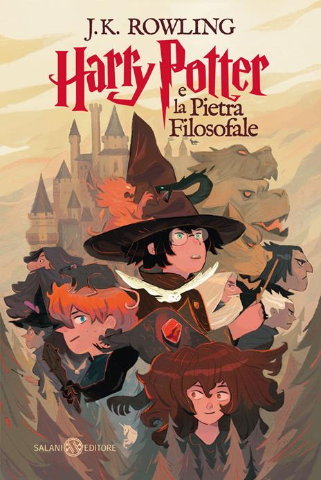 copertina del libro harry potter e la pietra filosofale, primo volume della celebre saga fantasy