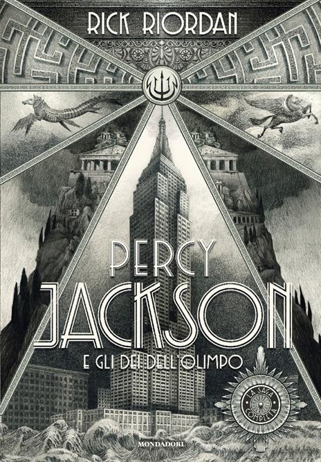 copertina della saga percy jackson e gli dei dell'olimpo