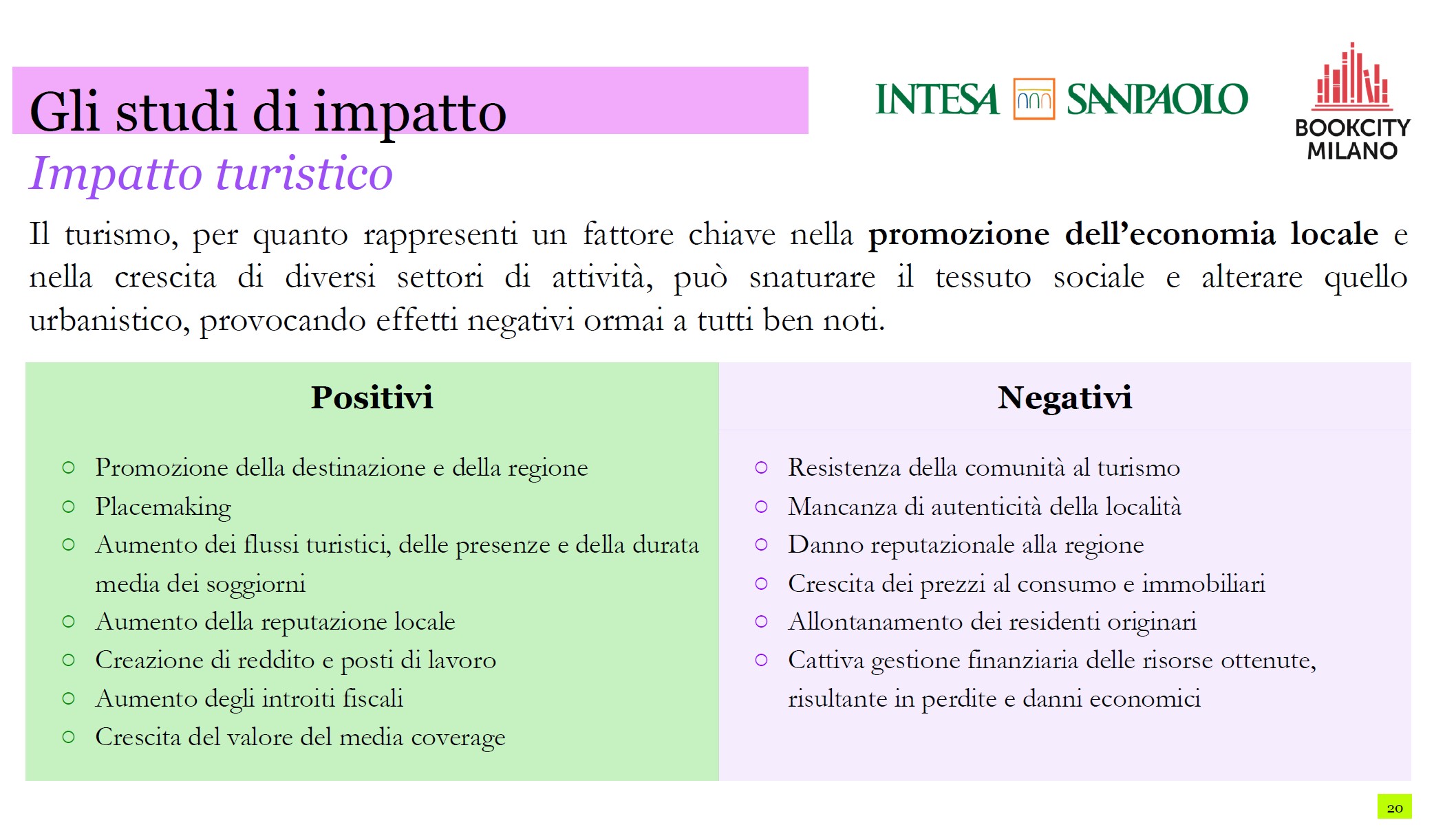 impatto turistico