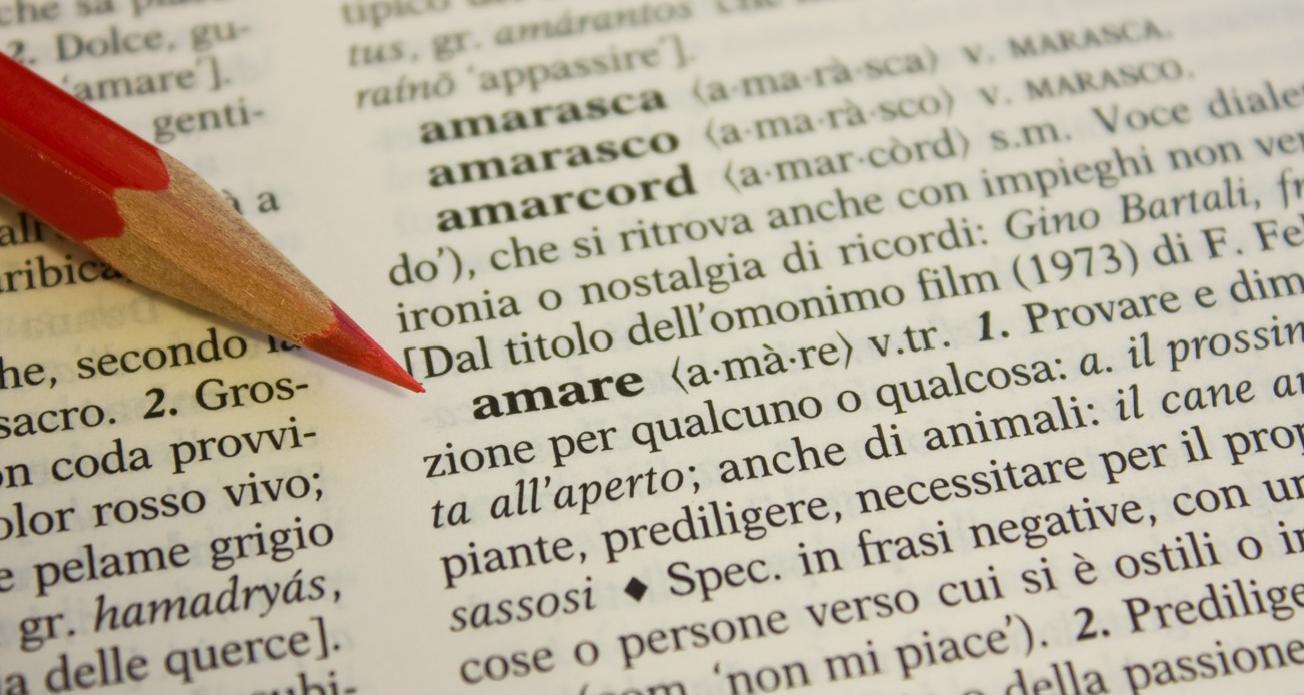 vocabolario lingua italiana