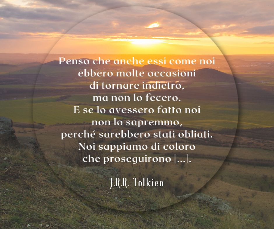 Una citazione tratta dal libro Il Signore degli Anelli di J.R.R. Tolkien
