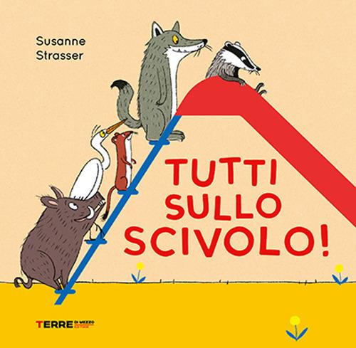 copertina di Tutti sullo scivolo! libri per bambini 2026