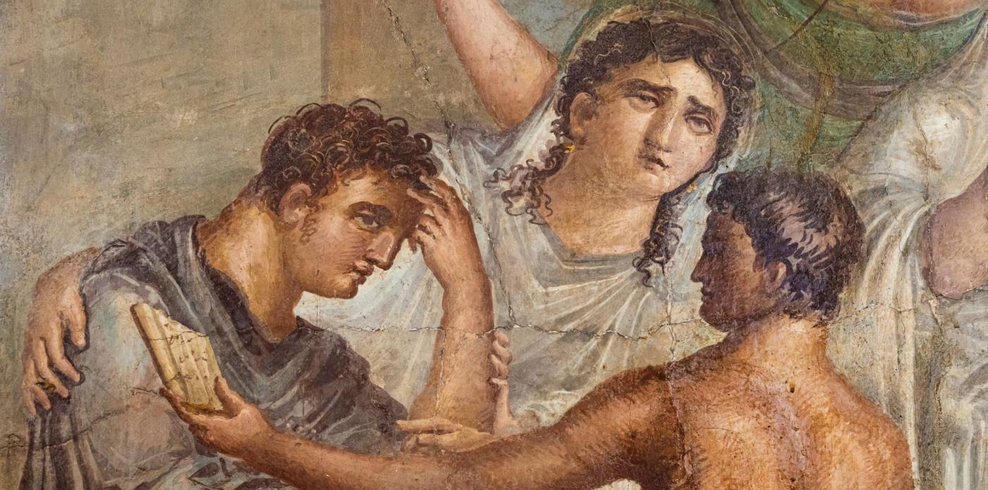 Alcesti e Admeto in un affresco a Ercolano (I sec. d.C.)