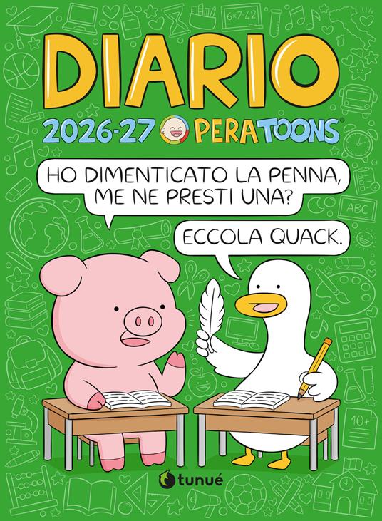 Diario scolastico 2026-2027 di Pera Toons, libri da leggere estate 2026