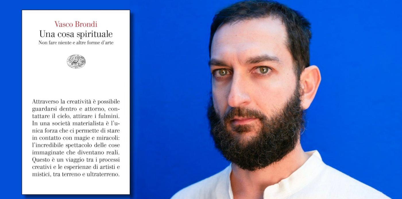 La copertina del libro Una cosa spirituale e un mezzobusto dell'autore Vasco Brondi