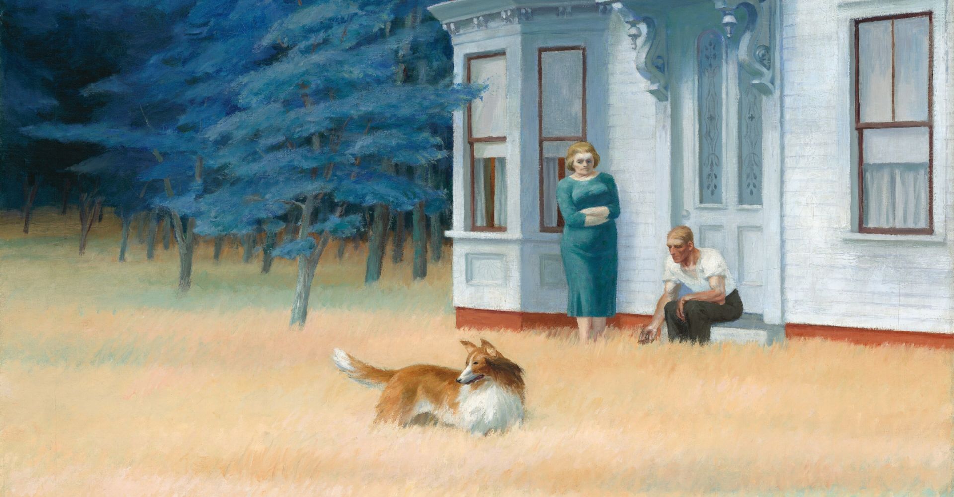"Cape Cod Evening", Edward Hopper (1939, olio su tela, National Gallery of Art di Washington D.C. WikiCommons)