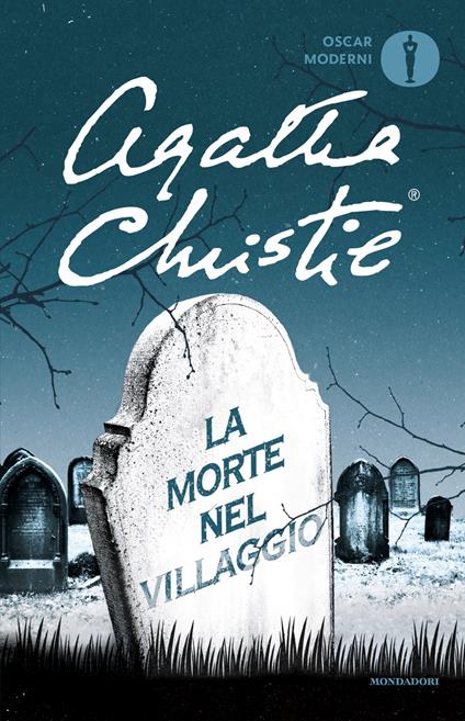 Copertina del libro La morte nel villaggio di Agatha Christie, in cui compare per la prima volta uno dei personaggi più iconici dell'autrice, cioè Miss Marple