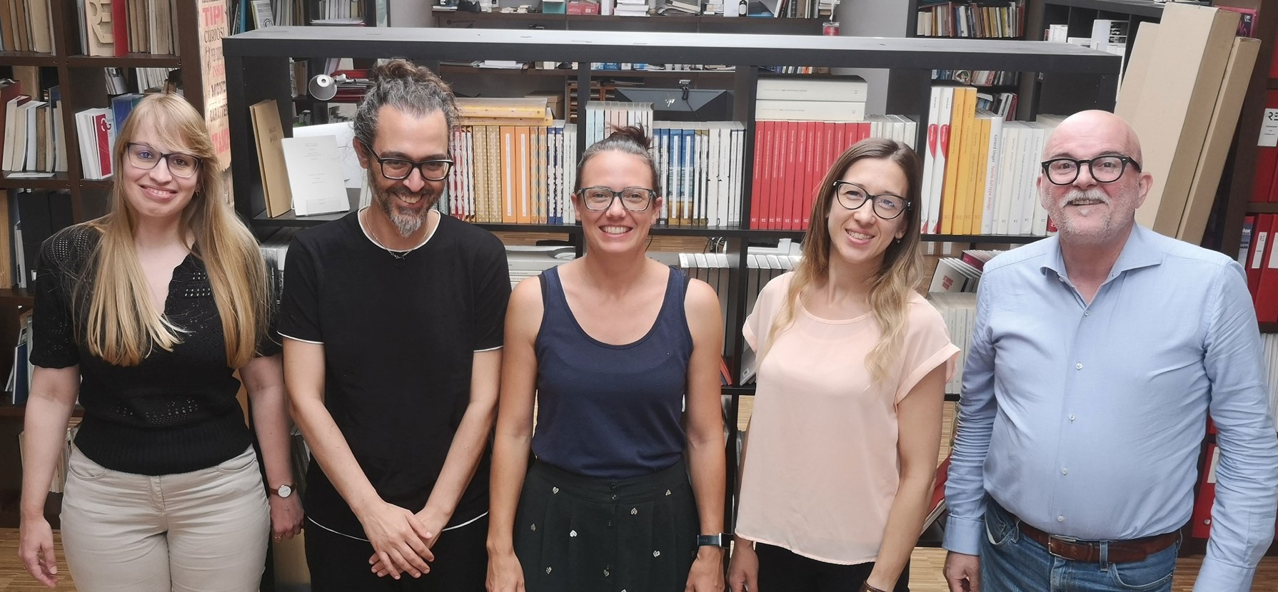 La redazione di Ronzani editore, a sinistra Giuseppe Cantele e al centro Luisa Maistrello