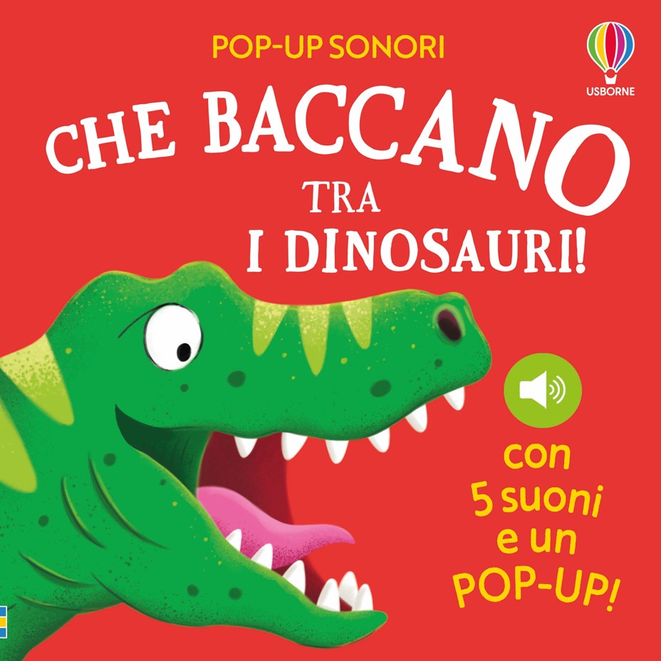 copertina di Che baccano tra i dinosauri, libri per bambini 2026