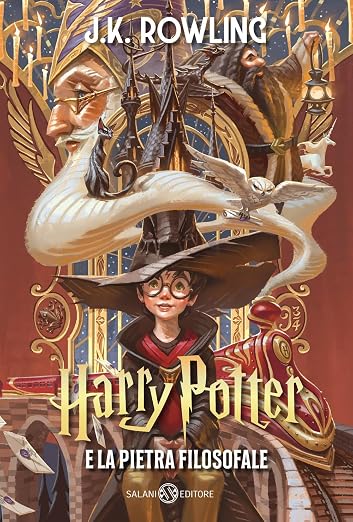 Harry Potter e la pietra filosofale di J. K. Rowling, una copertina dell'ultima edizione