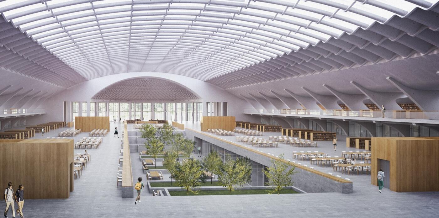 La nuova biblioteca centrale vista interna