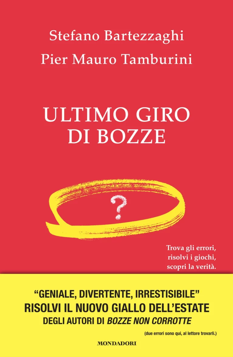 Copertina di Ultimo giro di bozze di Bartezzaghi e Tamburini, libri-enigma 2026
