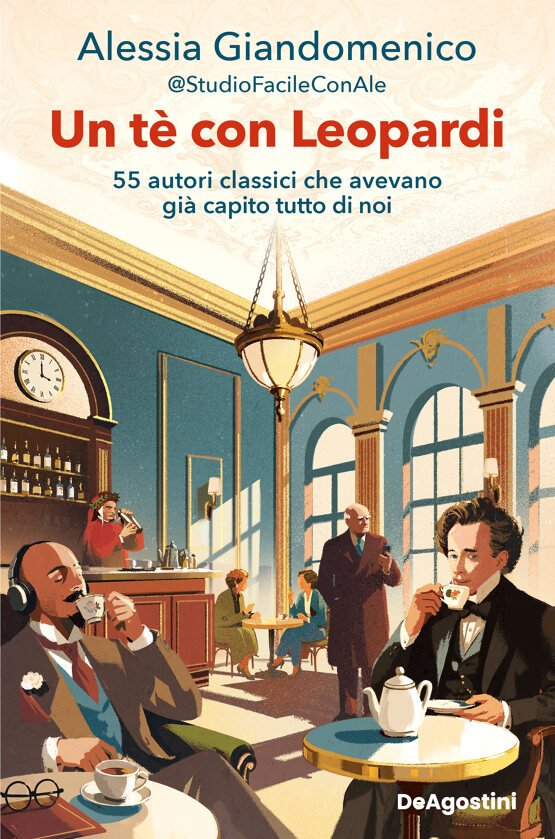 Copertina di Un tè con Leopardi, libri-enigma 2026